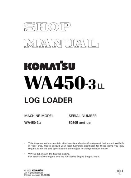 Komatsu wa450 3 wheel loader service shop repair manual s n a30001 and up. - The pinball price guide ninth edition.