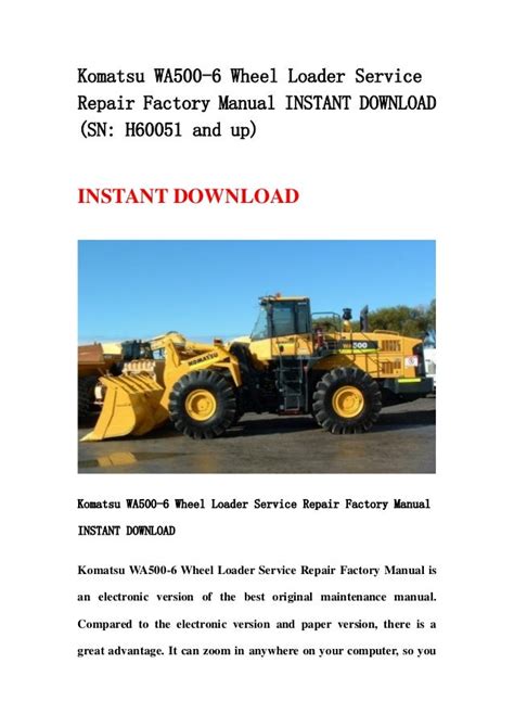 Komatsu wa500 6 galeo wheel loader factory service repair workshop manual instant wa500 6 serial 55001 and up. - Space earth science study guide answers.