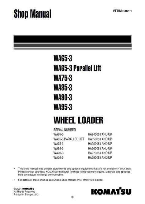 Komatsu wa65 3 wa75 3 wa85 3 wa90 3 wa 95 3 shop manual. - Audi a6 c5 electrical wiring manual.