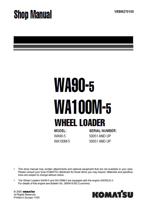 Komatsu wa90 5 wa100m 5 wheel loader service shop manual. - Ruby veriphone sapphire cash register manual.