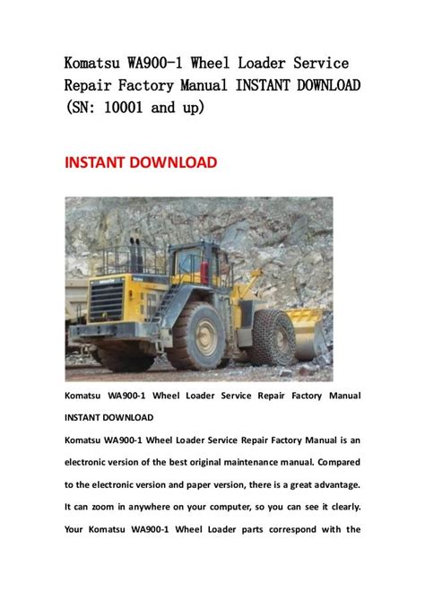 Komatsu wa900 3 wheel loader service repair workshop manual download sn 50001 and up. - Investigación realizada en una mineralización de yeso en la zona de jateo de mora.