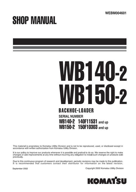 Komatsu wb140 2 wb150 2 backhoe loaders operation maintenance manual download s n 140f11531 150f10303 and up. - Historia de la educación en guatemala..