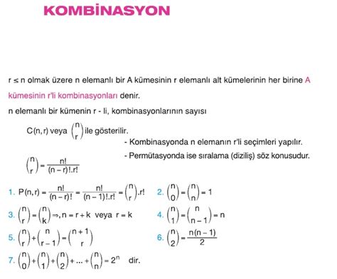Kombinasyon Matematik.