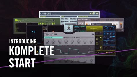Komplete start. KOMPLETE START is a free bundle of virtual instruments and audio effects for music production on PC and Mac. It includes six virtual synthesizers, nine sample-based instruments, two effects, over 1,500 … 