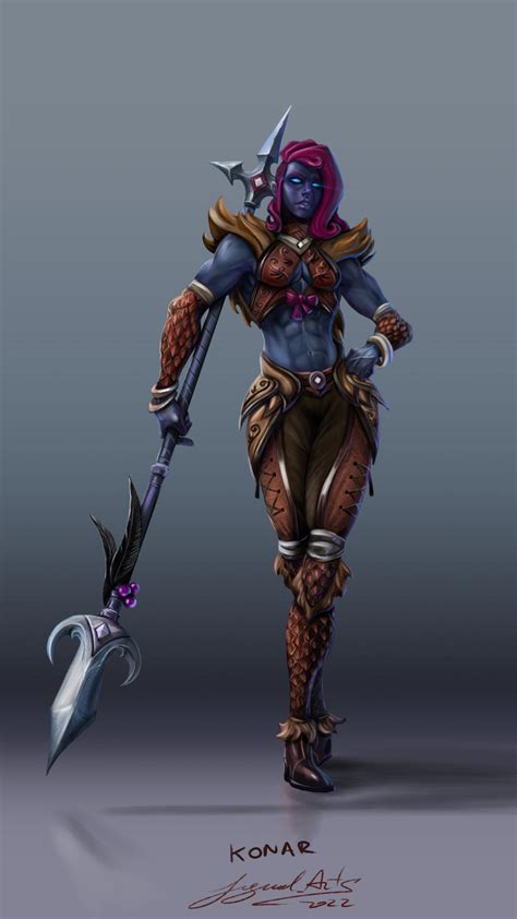 8623. Konar quo Maten (translated as Konar the Hunter) is a Slayer master who is found in the Kahlith settlement on the summit of Mount Karuulm. Players must have a combat level of at least 75 to be assigned a Slayer task from her. She is the only slayer master who can assign hydras as a slayer task. . 