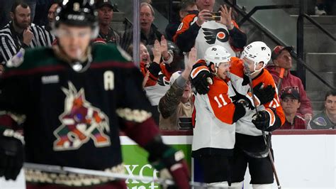 Konecny scores twice, Flyers beat Arizona 4-1 to end Coyotes’ winning streak at 5