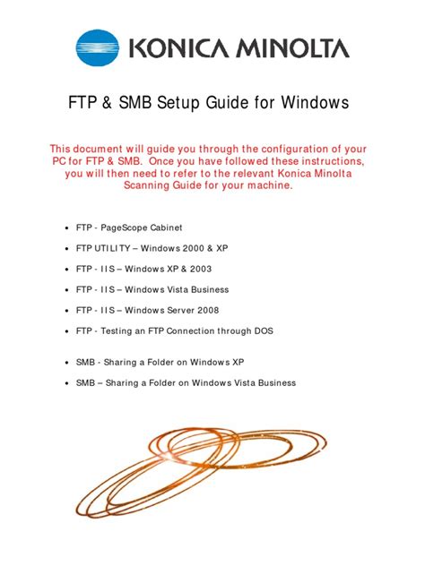 Konica minolta ftp smb setup guide for windows 7. - La guida definitiva al manuale di modifica.