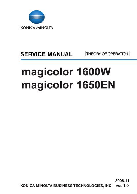 Konica minolta magicolor 1600w 1650en field service manual. - S10 automatic to manual transmission conversion.