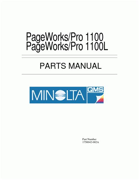 Konica minolta pageworks pro1100 parts guide manual. - Epopeya de la inteligencia y drama del subconciente..