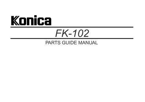 Konica model fk 102 fk 102 service repair manual. - Samsung hl p5685w hl p5085w dlp tv service manual.