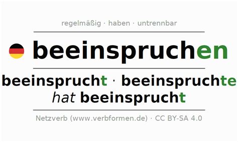 Konjugation "beeinspruchen" - Alle Formen des …