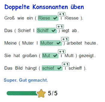 Konsonanten – online lernen -