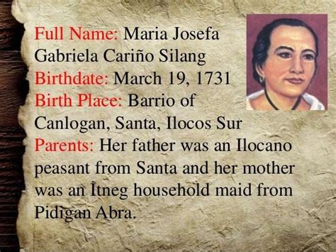 Kontribusyon ni maria josefa gabriela silang biography