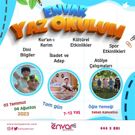 Konya belediyesi yaz kursları