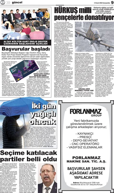 Konya postası gazetesi