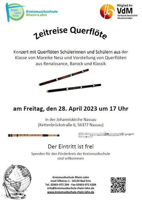 Konzert „Zeitreise Querflöte“ der Kreismusikschule Rhein-Lahn Unbearable  awareness is
