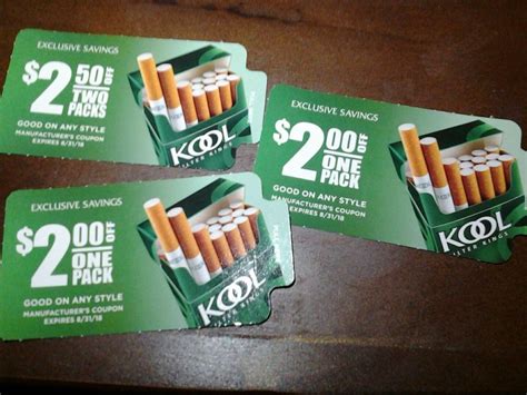 Kool cigarettes coupons. 70 % OFF. 70% Off on Free Coupons For Kool Cigarettes Regular Offers. Expires in 6 days. Used 2 Times. View Sale. See Details. Ready, Set, Shop! Get Up to 50% Off Amazon x Free Coupons For Kool Cigarettes Deals. View Sale. 