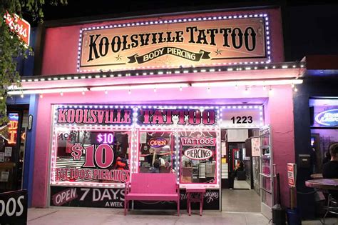 33 reviews of Koolville Tattoos "My friends and I wanted to get some tattoos for fun. We decided to come here since they have a bunch available for $10 and we missed out on all the deals for Friday the 13th. The guy there was super friendly and talkative which I really appreciated. I sadly forgot his name though :( They have a wall full of tattoos you …. 