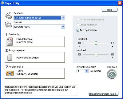 Kopieren/Senden an Fax - Epson