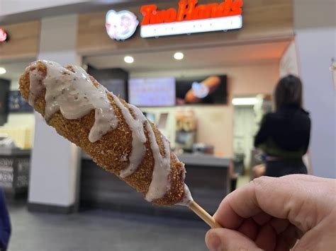 Korean corn dogs arlington tx. Mar 1, 2022 · Two Hands Seoul Fresh Korean corn dogs located in the Arlington mall is a MUST try! If you love crispy savory sweet and spicy deliciousness, then grab a dog! The crispy coating on this fried... Read more 