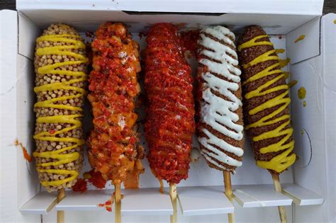 Use your Uber account to order delivery from Kim's Korean Corn Dogs in New York City. Browse the menu, view popular items, and track your order. ... Kim's Classic Corn Dog brushed with condensed milk and rolled in Fruity Pebbles. Quick view. Sides. Quick view. Triangle Kimbap. $4.99. 85% (21) Quick view. Tteokbokki. $9.99. 