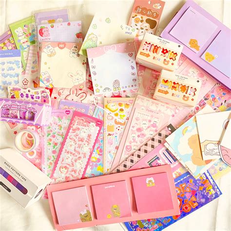Korean stationery. Korean Stationery Grab Bags | Korean Stationery Sets - for Kpop Journal - Korean Stickers - Korean Memos - Korean Washi Tape - Kawaii (355) $ 4.00. FREE shipping Add to Favorites A7 Wide 6 Ring Lovers Record Diary Series II | Undated Planner, Monthly Planner, Weekly Planner, Bullet Journal, Agenda, Korean … 