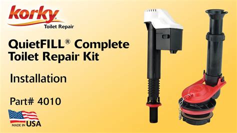 Korky complete kit install. Today I will be your personal guide in showing you how to install the Korky QuietFILL complete repair kit. The first step is to shut off your water supply to your toilet by turning the... 