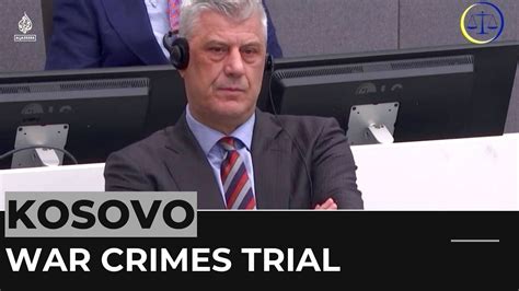 Kosovo ex-president Hashim Thaci stands trial in The Hague