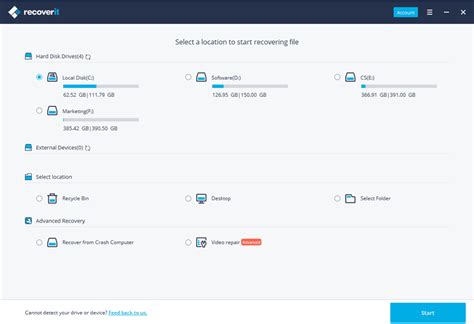 Kostenlose Datenrettungssoftware - Wondershare