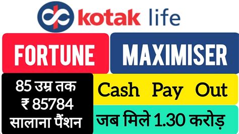 Kotak Fortune Maximiser AV - YouTube