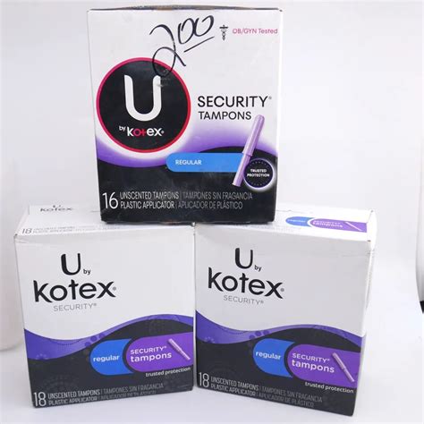 Kotex U Security Tampons, Super Plus Absorbency, Unscented, 45 …