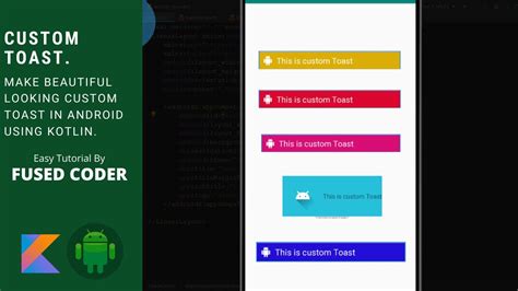Kotlin custom toast.  Kotlin Android Custom Toast Example In this example, we will dis...