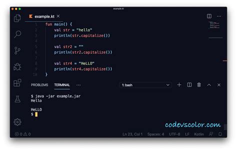 Kotlin program to Capitalize the first character or letter of a string