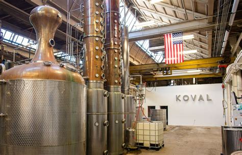 Koval distillery. KOVAL Distillery, located in Chicago, IL, is a renowned craft distillery known for its commitment to producing organic, grain-to-bottle spirits. Founded by a dynamic duo, KOVAL utilizes a traditional Kothe still to create award-winning whiskey, gin, and liqueurs, including unique flavors like Cranberry Gin and Chrysanthemum Honey Liqueur. ... 