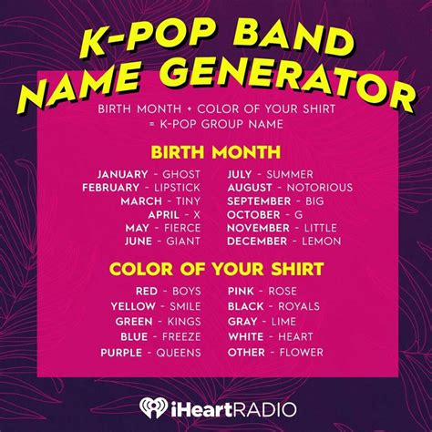 i think blackpink, bigbang are good names, they're very catchy and cool. i also like iKON, red velvet, girl's generation, etc. as for 4th gen group names, some really are bad honestly. no offense to my girls but wtf is kep1er 😭 i like a couple of names in 4th gen though ( everglow, treasure, aespa ). 