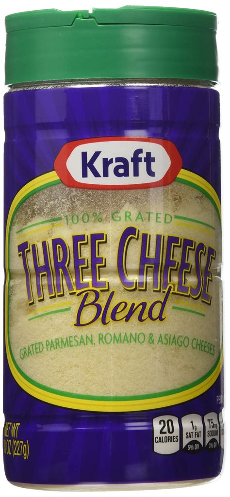 Kraft Grated Parmesan, 8 Ounce Cannister (Pack of 12)