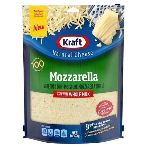 Kraft Whole Milk Mozzarella Cheese, Shredded - Shop Cheese at H …