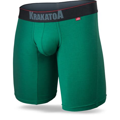 Krakatoa underwear. With long legs to protect your inner thighs and a front pouch without gimmicks, it separates you from your legs and keeps you fresh all day. Krakatoa Boxer Briefs are a class above the rest. 