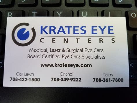  Learn about Krates Eye Centers. See providers, locations, and more. Book your appointment today! ... 15300 West Ave Ste 315, Orland Park, IL Orland Park, IL (708) 349 ... . 