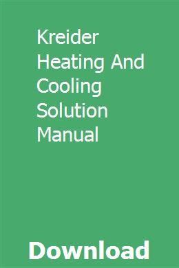 Kreider heating and cooling solution manual. - Panasonic tc p50u1 plasma hdtv service manual download.