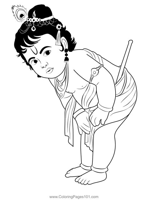 Krishna Coloring Pages