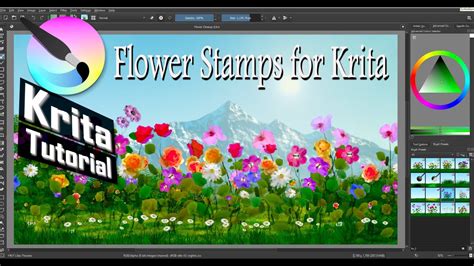 Krita flower brush.  I&rsquo;m sharing my massive 180+ collection of &ldquo;essential&rdquo; ...