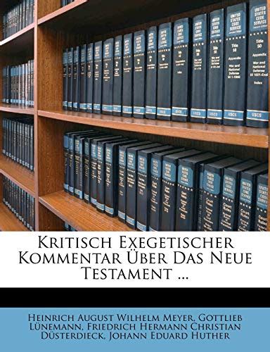 Kritisch exegetischer kommentar über das neue testament. - Le secret du poids florence delorme.epub.