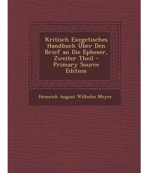 Kritisch exegetisches handbuch über den brief an die epheser. - Las leyes del deporte de la democracia.