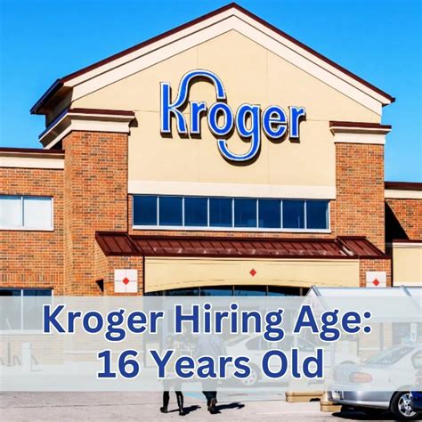 Age requirements You must be at least 14 years old to work at Kroger (with a work permit). Of course, the age requirements vary from position to position, though -- you won't be able to work as a butcher until you're 18, for example. Business Summary Leadership Bernard Kroger opened the first Kroger store in 1883. .