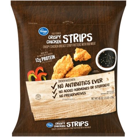 Kroger chicken strips air fryer. Simply prepare Tyson frozen chicken strips in an oven, air fryer, or microwave for a meal that is ready to eat in minutes. One 25 oz, 1.56 lb package of Tyson Fully Cooked Crispy Chicken Strips. Fully cooked frozen chicken bites, breaded and coated in spicy, tangy buffalo sauce. Contains 13 grams of protein per 3 oz serving. 