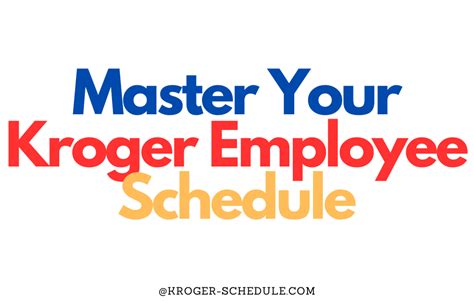 Kroger's ESchedule login portal is accessible to all current 