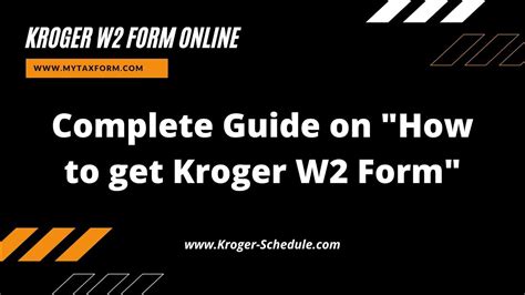 Kroger former employee w2. 