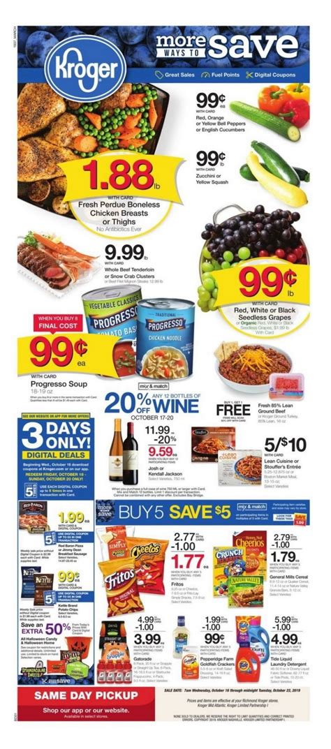 Kroger marietta ohio weekly ad. Weekly Ad & Flyer Kroger. Active. Kroger; Wed 05/01 - Tue 05/07/24; View Offer. View more Kroger popular offers. Show offers. Phone number. 937-573-4400. ... There is presently 1 Kroger supermarket open in Troy, Ohio. For more Kroger click on this page with a full index of all stores near Troy. Related searches: Kroger Troy Marketplace . 