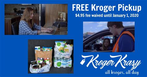 Kroger pickup fee. Kroger is temporarily waiving its pickup service fee nationwide, with no minimum order required. The fee normally costs $4.95 per pickup. Kroger says it is also … 